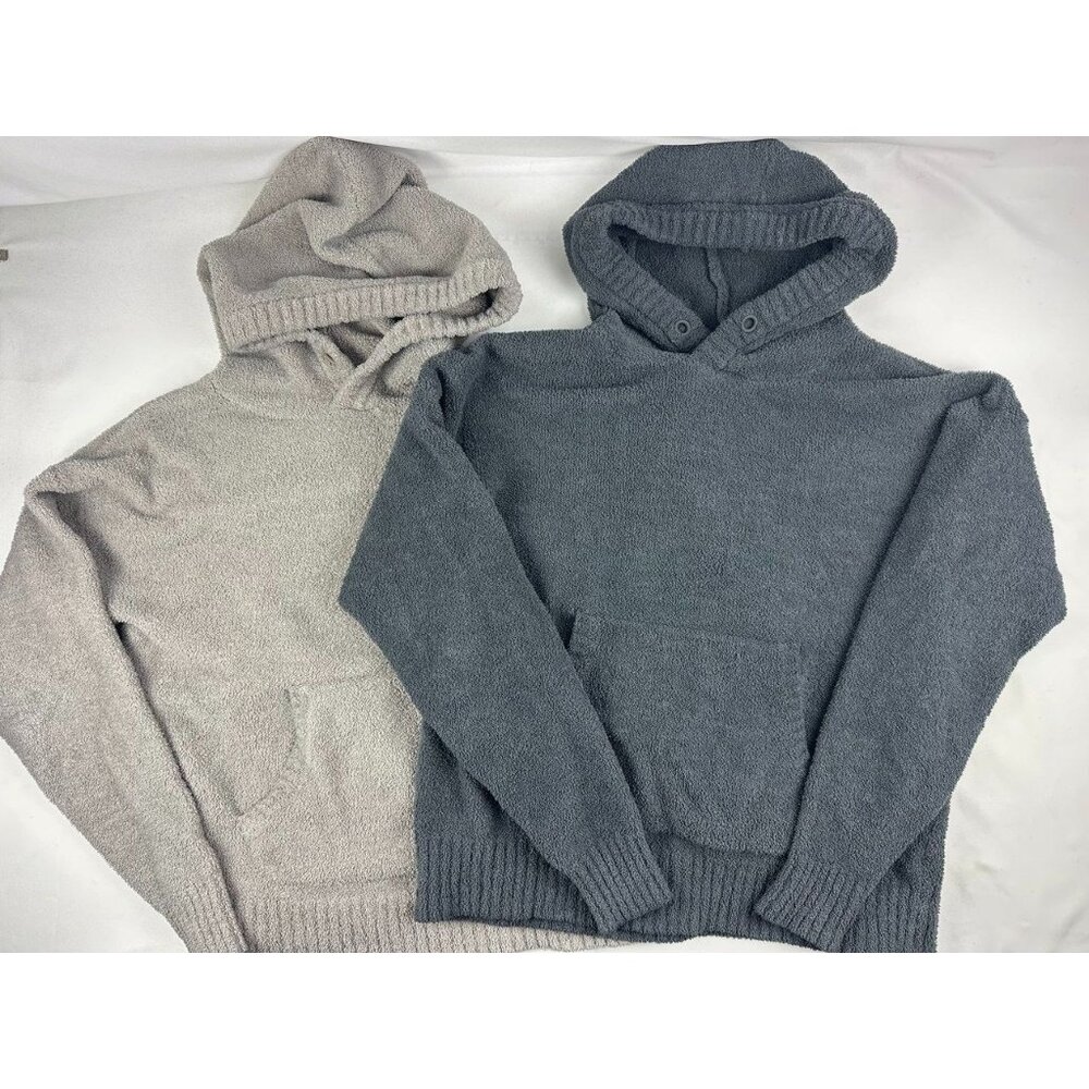 UGG Australia Bundle Lot of 2 Womens Asala Fuzzy Hoodie Sweater Granite Grey Siz